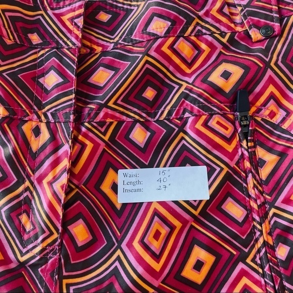 ❤️ Obermeyer fun geometric prints Snow Ski Pants Size 16  N8 - Picture 4 of 13